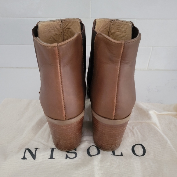 Nisolo Sustainable Heeled Commuter Chelsea Boot Pointed Almond Toe Dari Size 8 - Picture 4 of 7